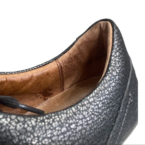 Frye Leather Sneakers Textured Lace Up Low Top Size 10 - Picture 6 of 10